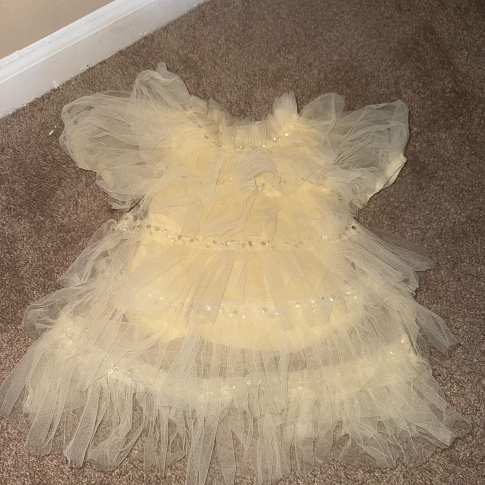 Tutu Du Monde Soft Yellow Tulle Dress
